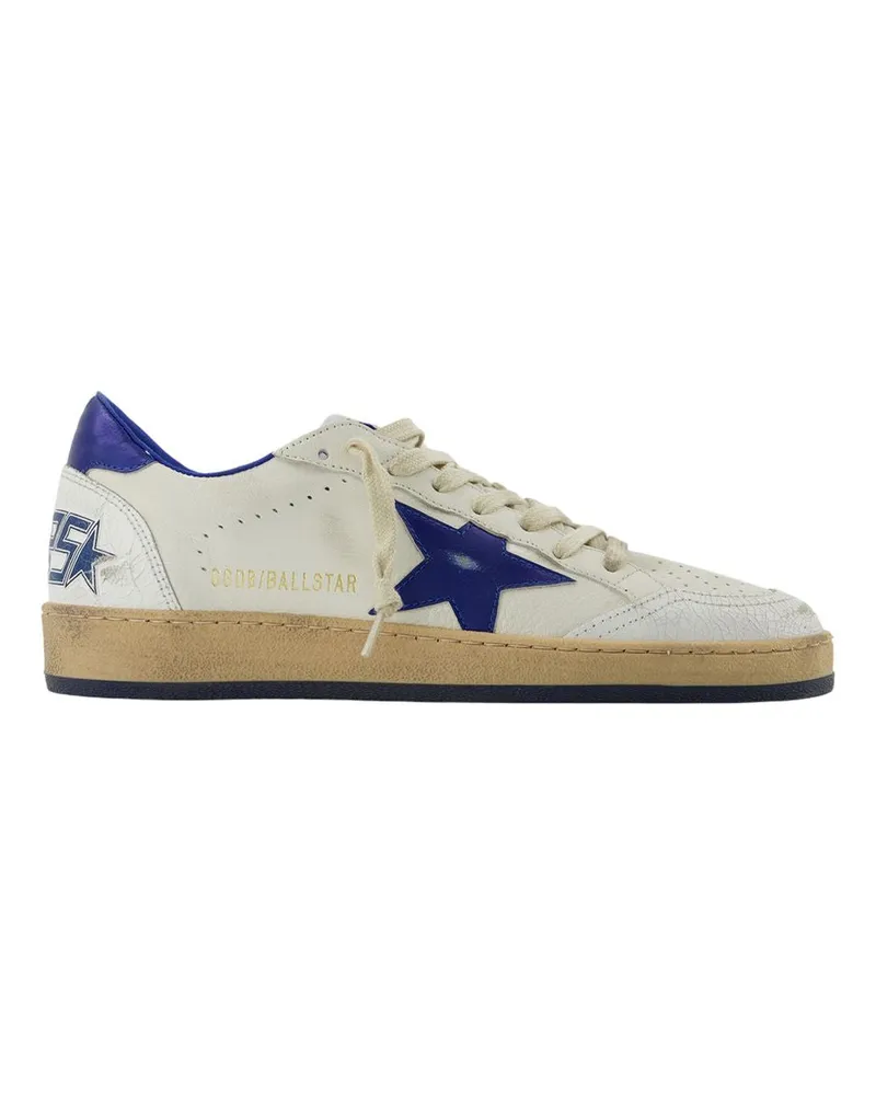 Golden Goose Men's Ball Star Sneaker White Calfskin White