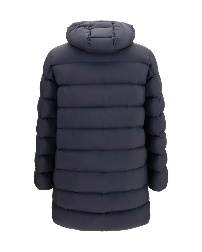 Herno Men's Black Polyamide Full-Length Jacket Clothing Black