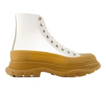 Women's Tread Ankle Boot Beige Calfskin