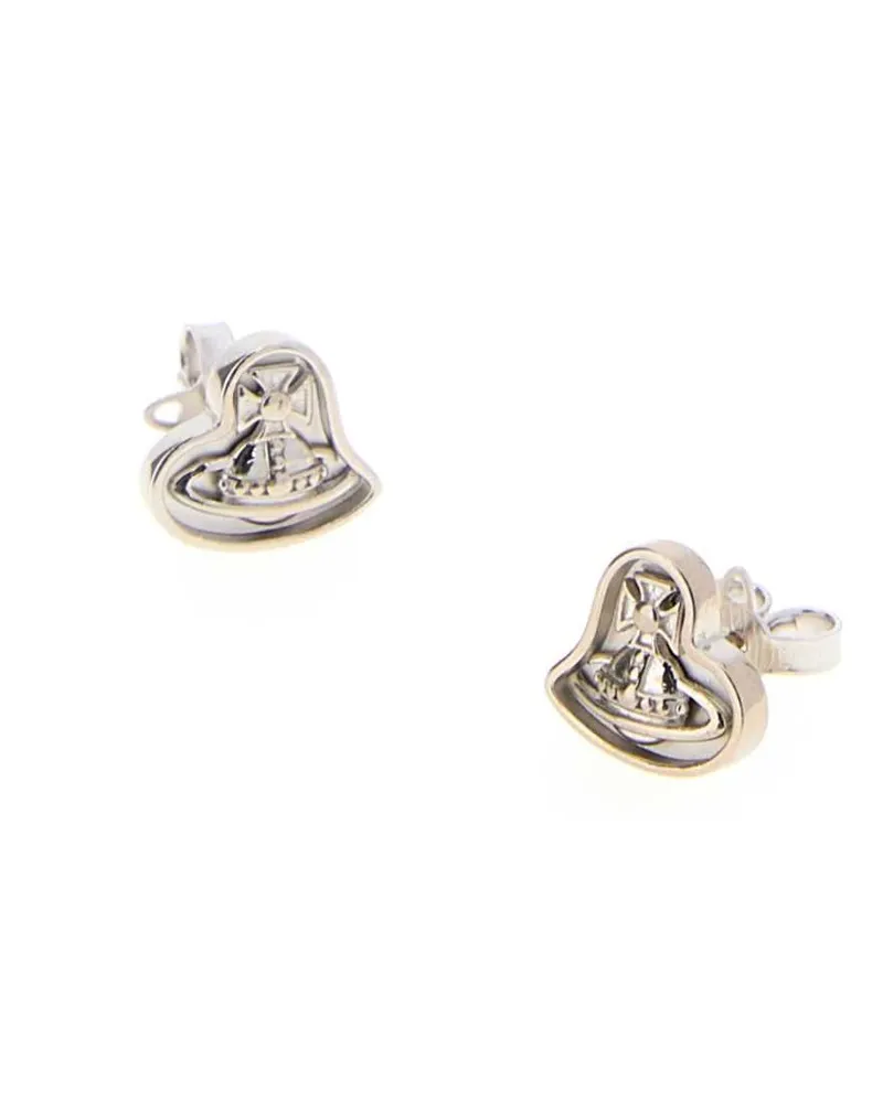 Vivienne Westwood Platinum Metal Fibre Orecchini Earrings Platinum