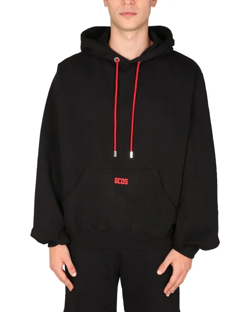 GCDS Rubber Logo Sweatshirt — Black Black