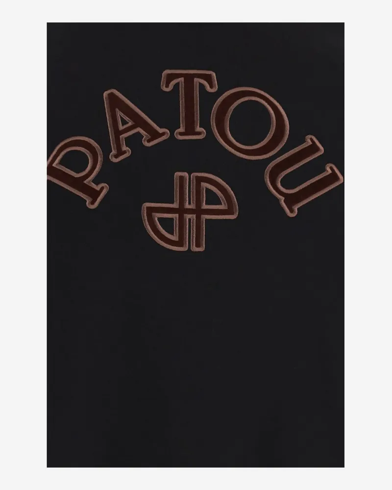 Patou Logo-Embroidered Cotton Sweatshirt — Black Black