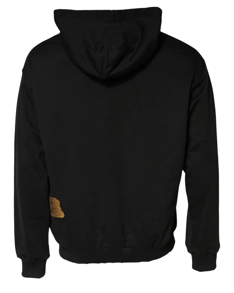 Dolce & Gabbana Logo-Print Cotton Hoodie — Black Black