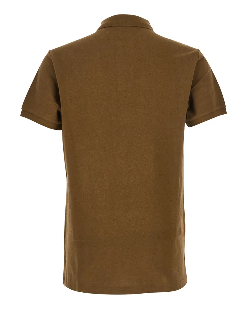 Ralph Lauren Men's Polo Shirt Brown Cotton T-Shirts And Polos Brown
