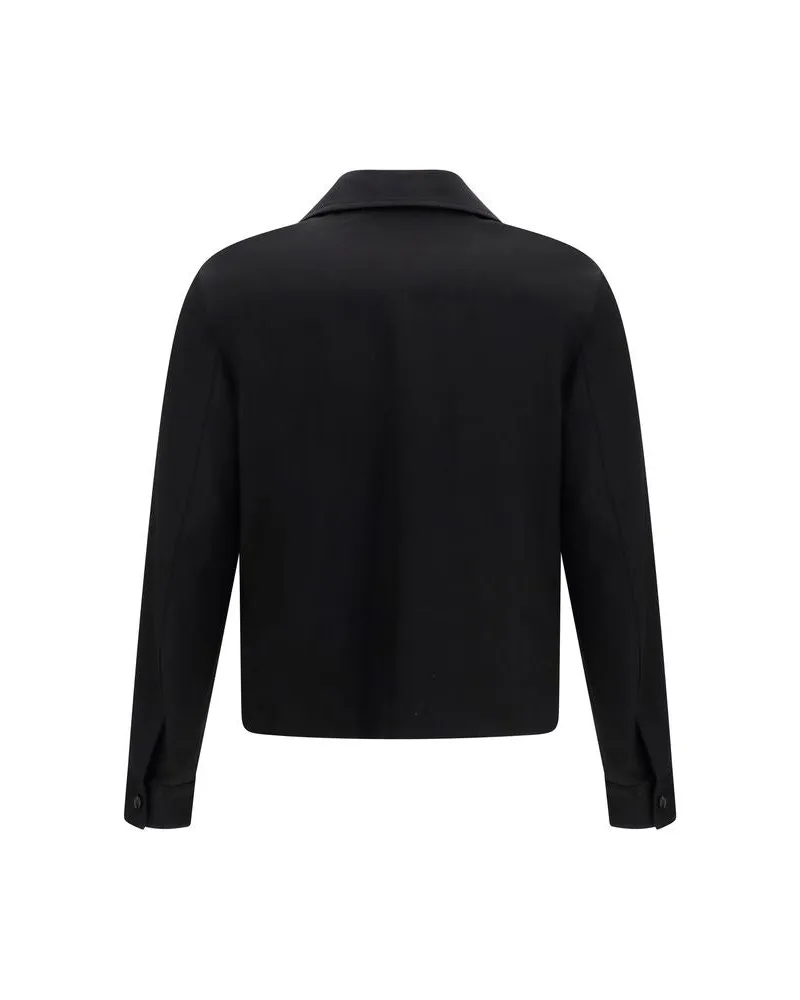 Amiri Men's Black Cotton Full-Length Jacket Clothing Black