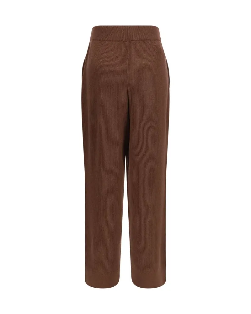 Brunello Cucinelli Cashmere-Blend Trousers — Brown Brown