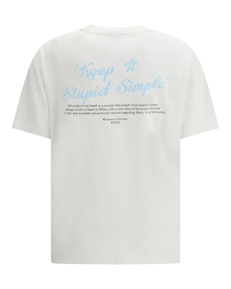OFF-WHITE Kiss Quote Graphic T-Shirt — White White