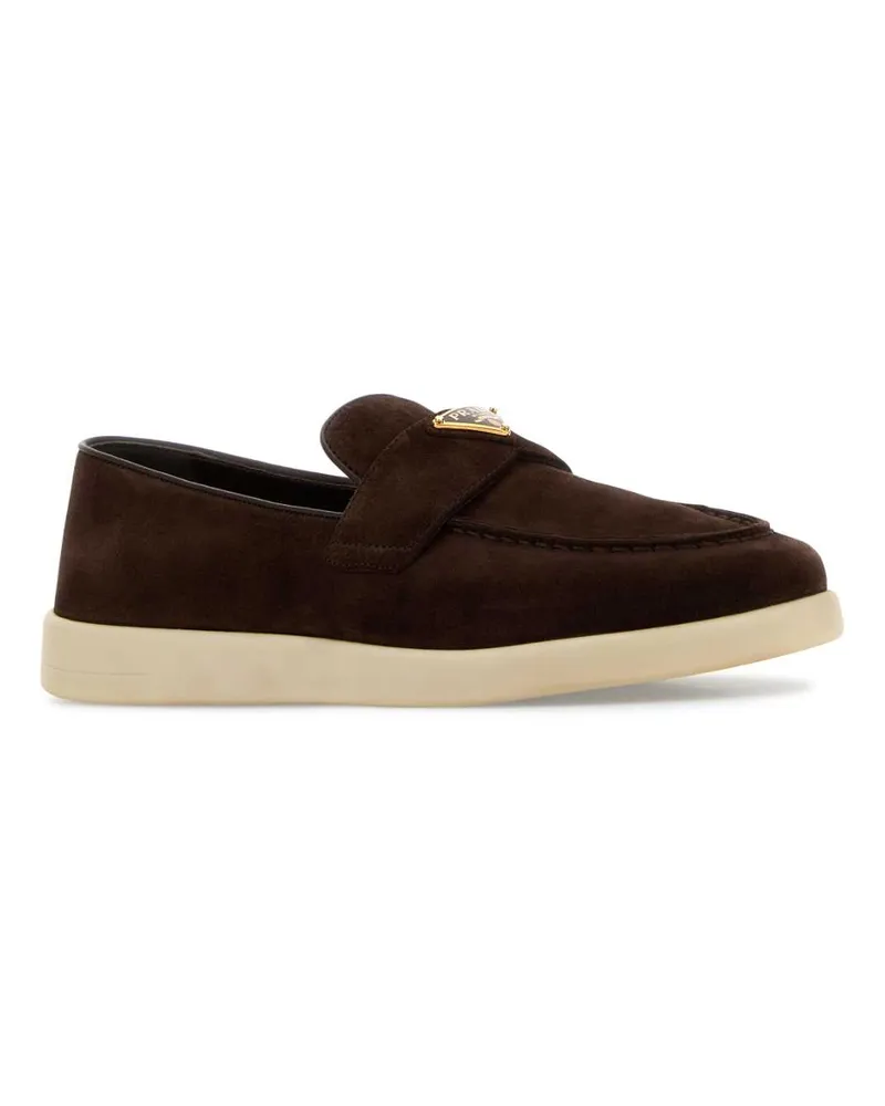 Prada Tropez Loafers — Brown Brown