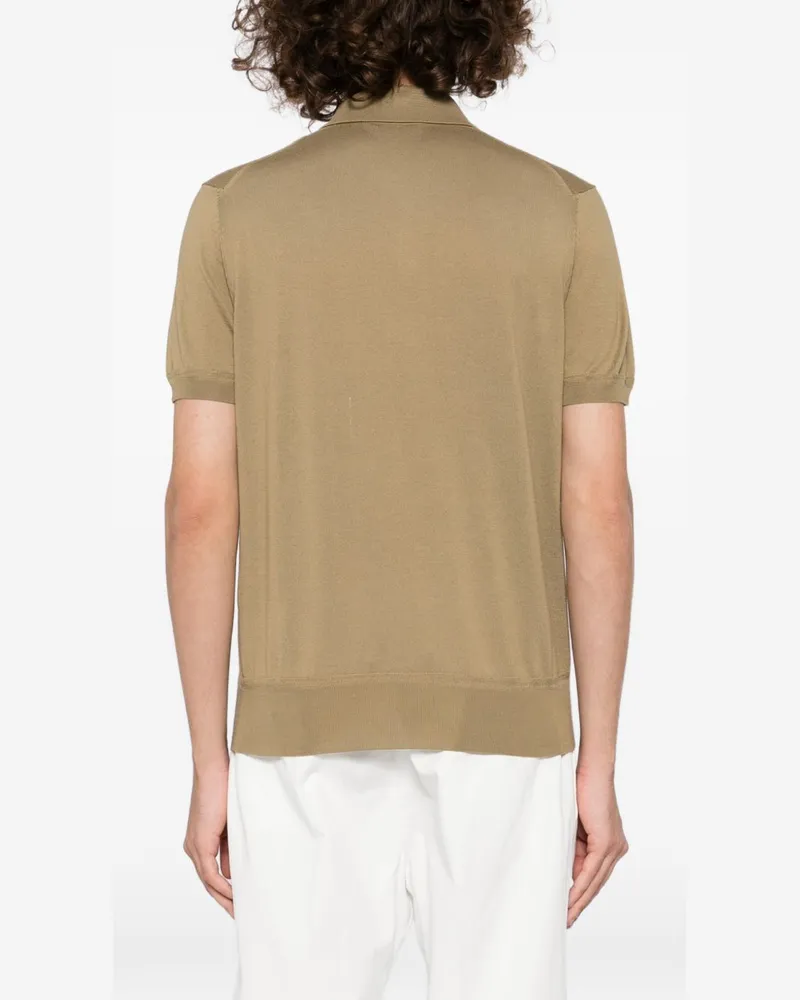 Tom Ford Men's Polo Shirt Military Cotton T-shirts And Polos Beige