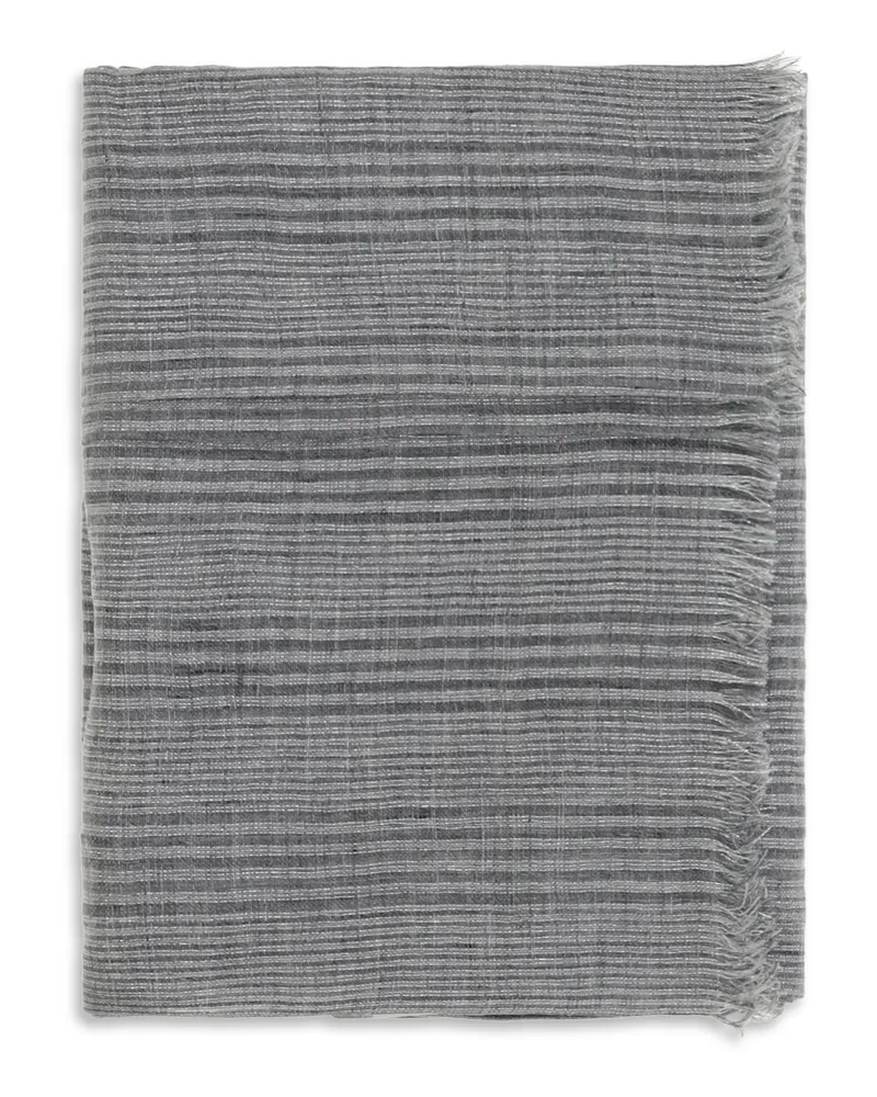 Brunello Cucinelli Women's Linen Scarf Grey-Silver Grey/silver Scarfs Gray
