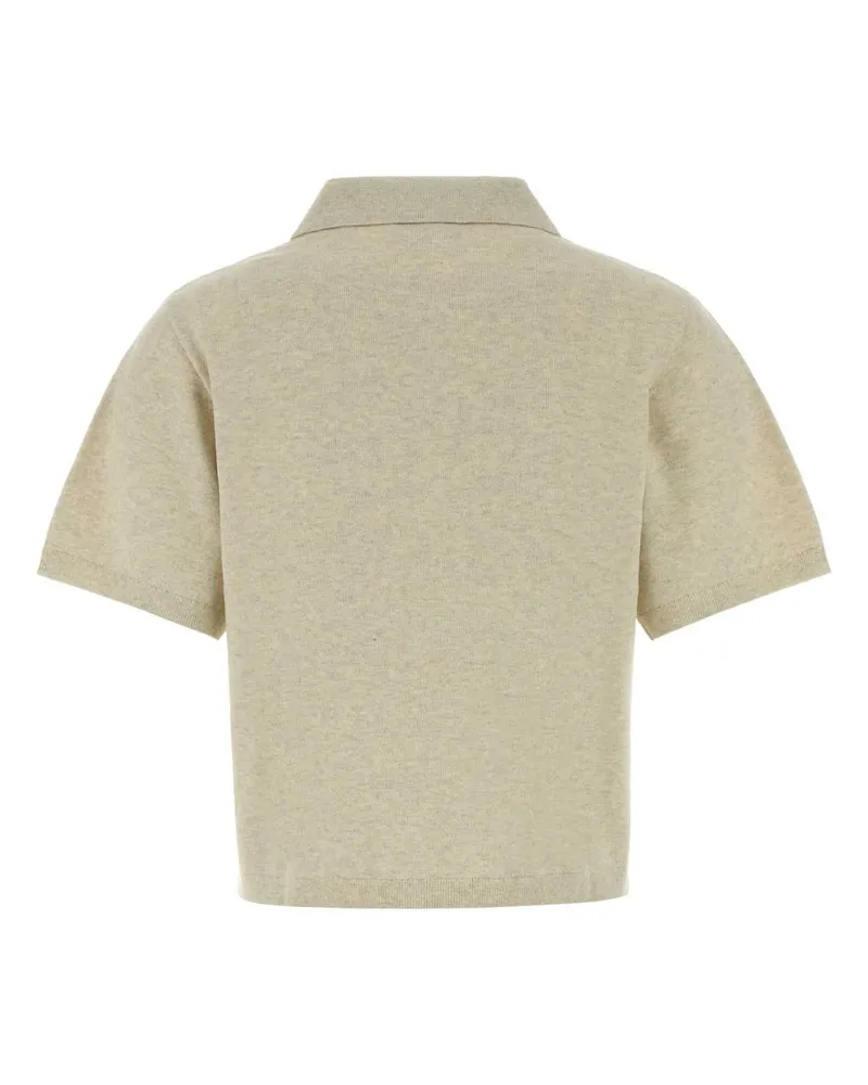 Étoile Isabel Marant Women's Melange Grey Cotton Blend Althea Polo Shirt Lightgrey Exterior: Wool T-shirts And Polos Gray