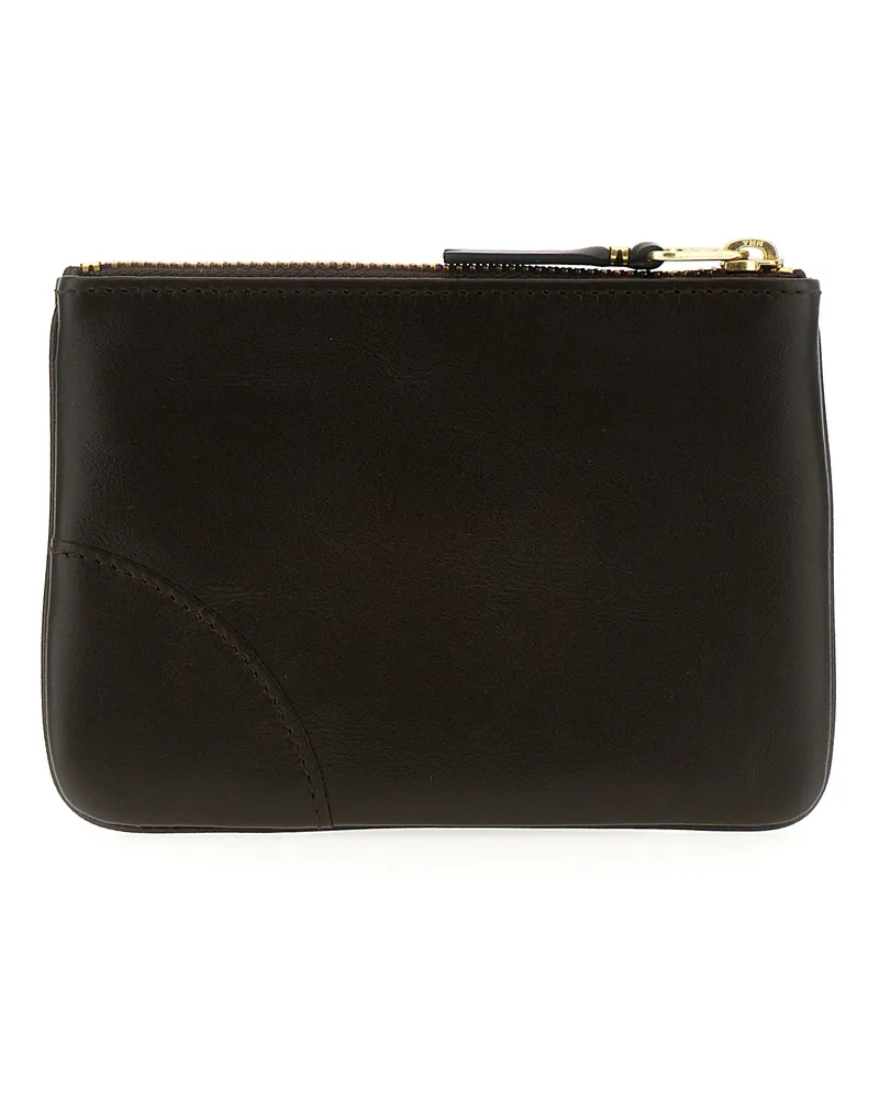 Comme des Garçons Calfskin Leather Card Case — Brown Brown