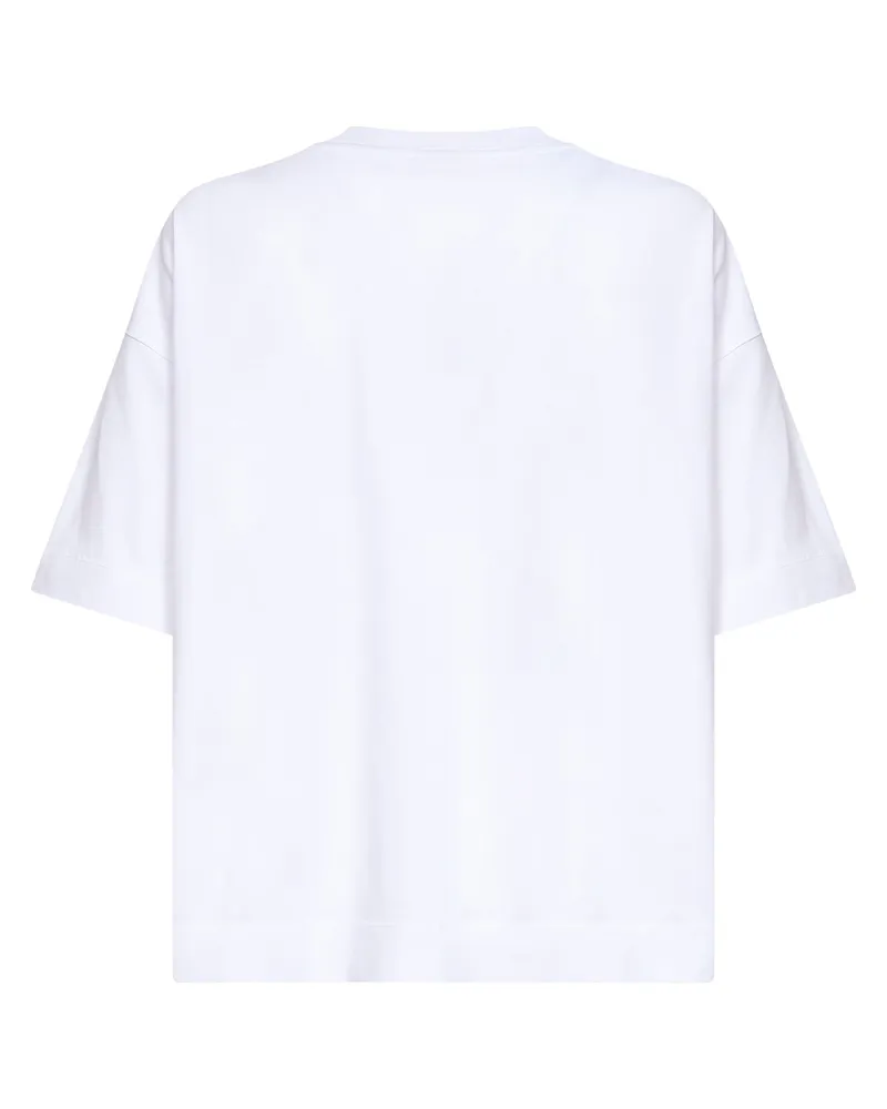 Dries van Noten Men T-Shirt Oversized Jersey White Cotton T-Shirts And Polos White
