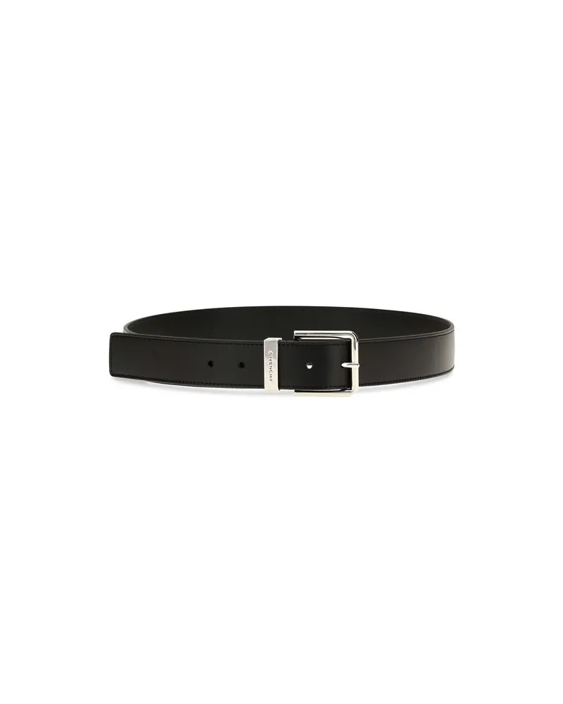 Givenchy Men's Black Calf Leather Bos Taurus Regular Belt Black