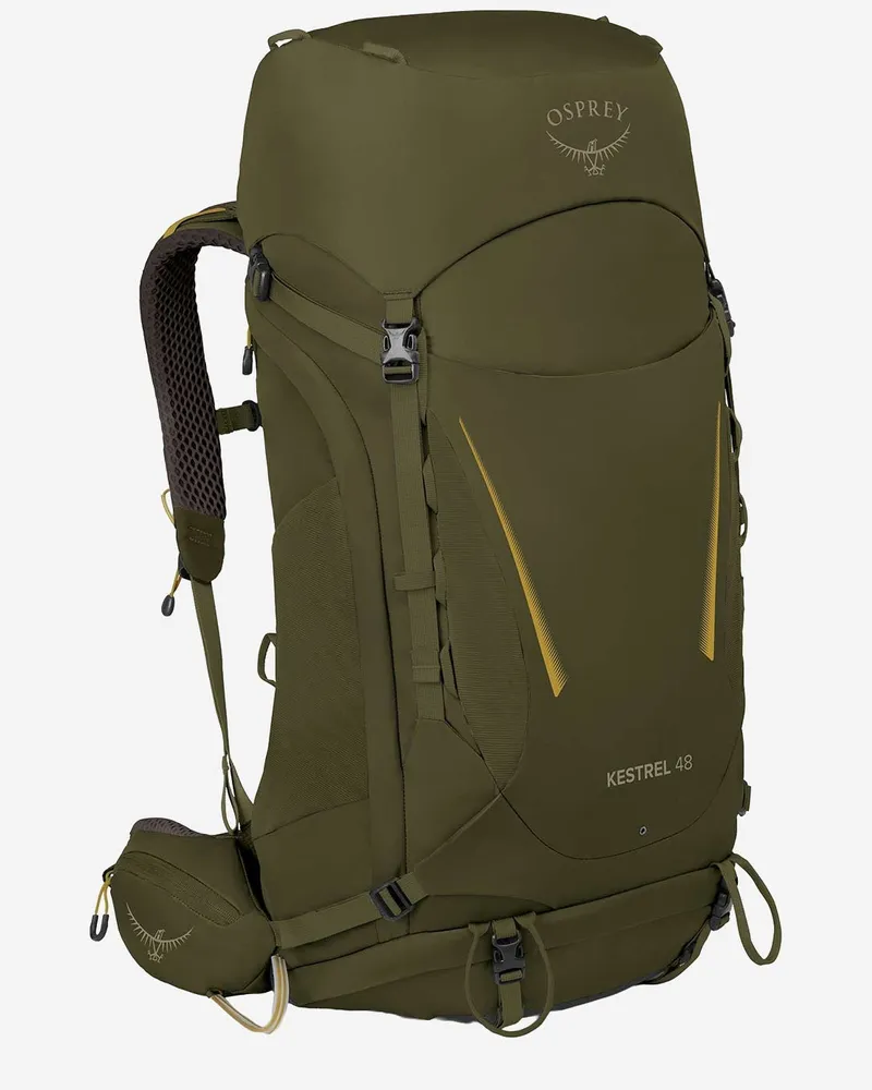 Osprey Men's Kestrel 48 Backpack Military Green Recycled Polyamide Backpacks Green