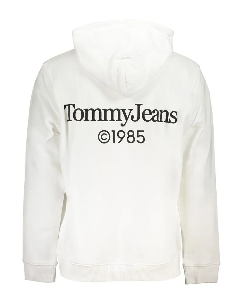Tommy Hilfiger Logo-Embroidered Cotton Hoodie — White White