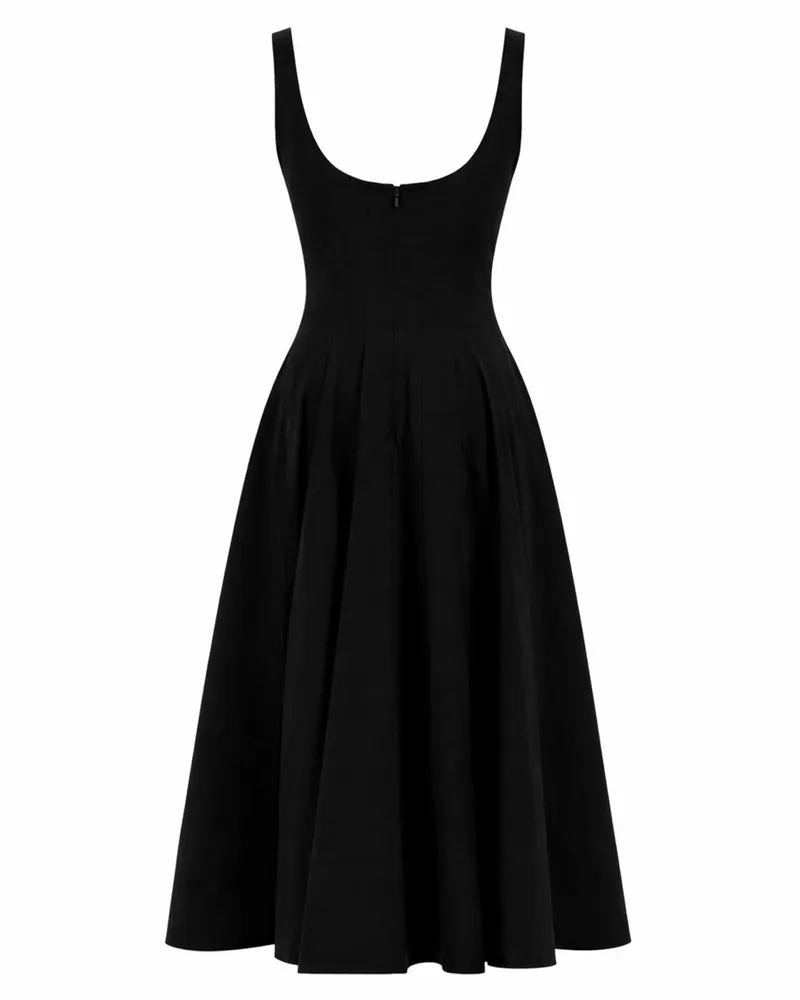 STAUD Ellison Dress — Black Black