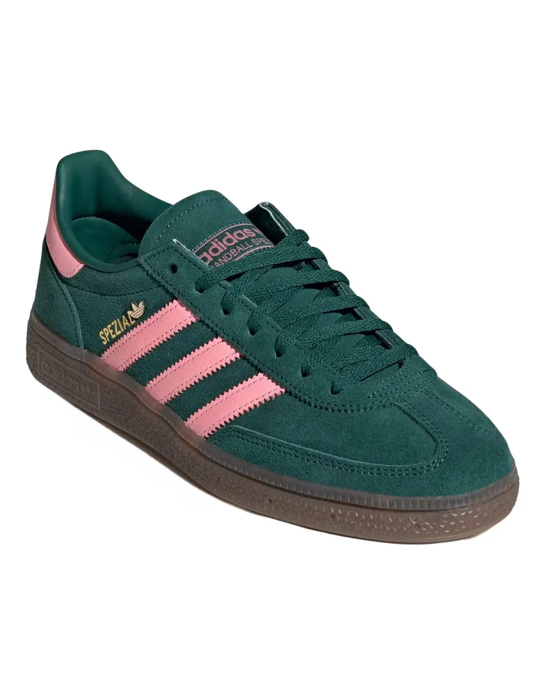 adidas Women's Sneakers Handball Spezial Collegiate Green-Pink Spark Gold Spark-Gold Metallic Trainers Green/pink Spark/gold Green