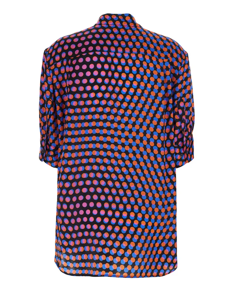Dries van Noten Women's Shirt Celindo Black Silk Blouses Multicolor
