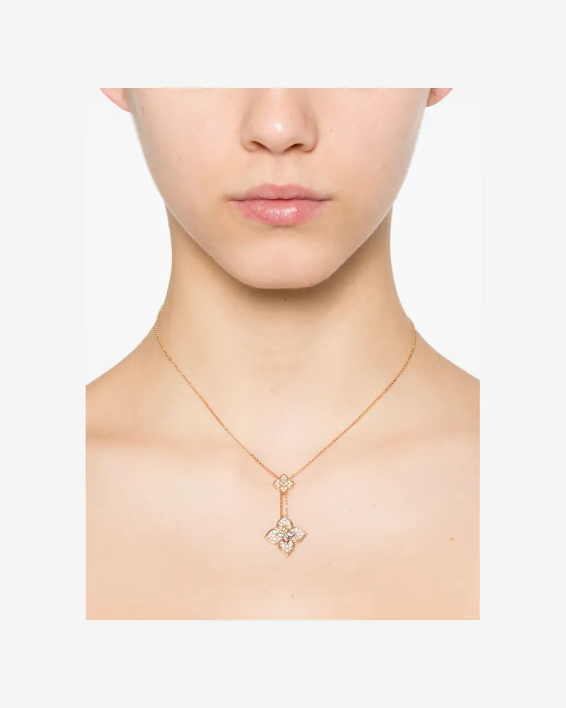Roberto Coin Women's 18k Rose Gold Venetian Princess Multi-Stone Necklace Ss25 W Rose