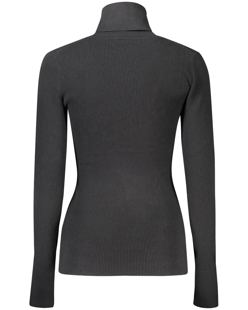 Calvin Klein Ribbed Cotton Sweater — Black Black