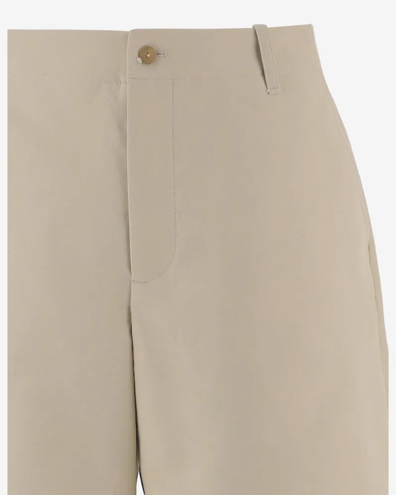 Jacquemus Men's Cotton Blend Shorts Beige Beige
