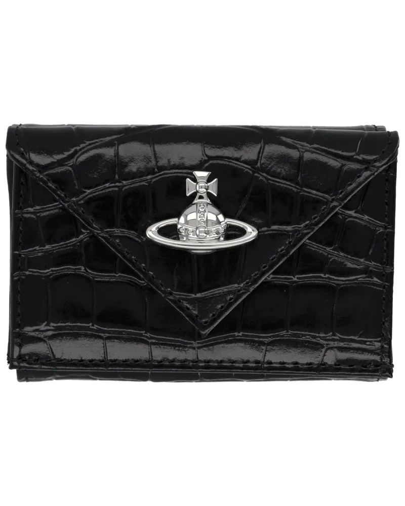 Vivienne Westwood Envelope Leather Wallet — Black Black