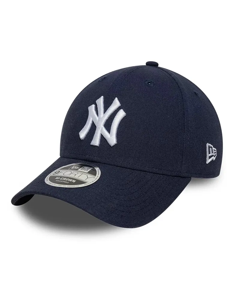 New Era Unisex Baseball Cap 9forty M-Crown Linen Blue Polyester Hat Navy
