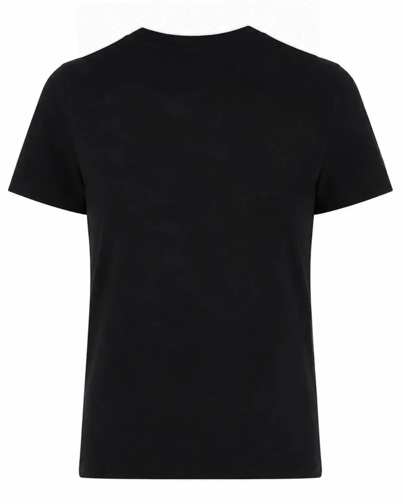 Versace Jeans Logo and Strass Embellished T-Shirt — Black Black