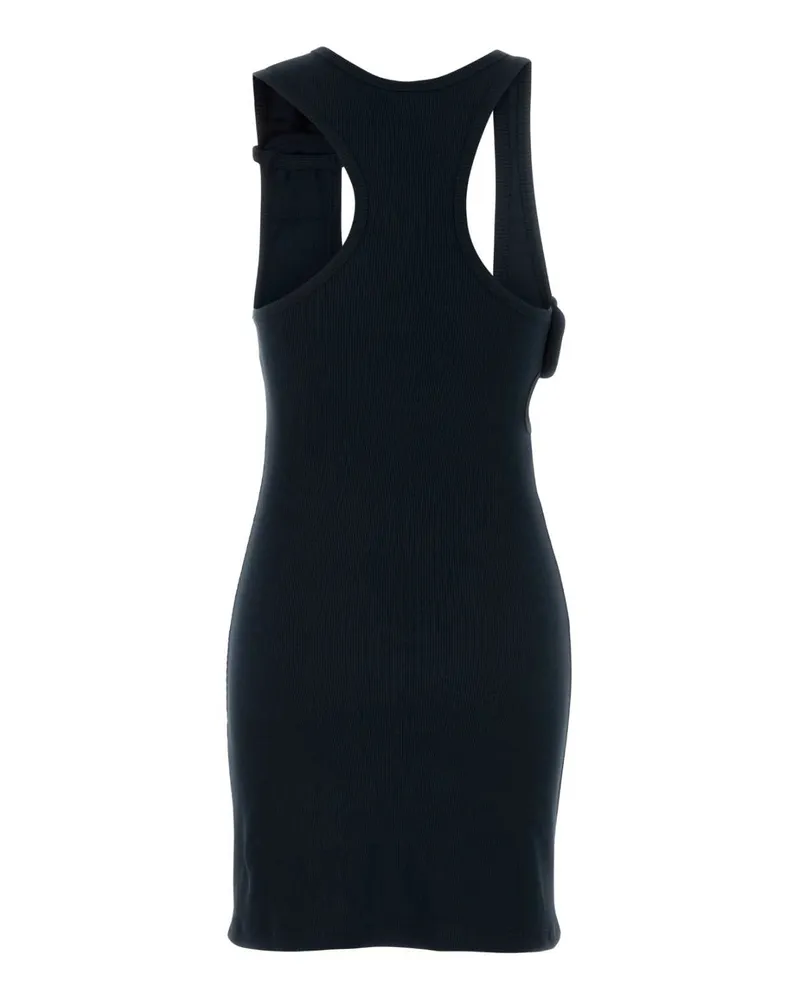 Courrèges Women's Black Cotton Mini Dress Exterior: Abiti Black