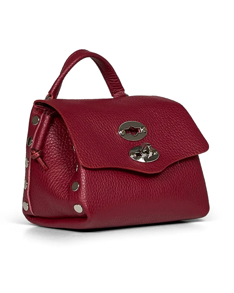 Zanellato Women's Leather Handbag Postina Super Baby Red Bovine Handbags Hand Bags Red