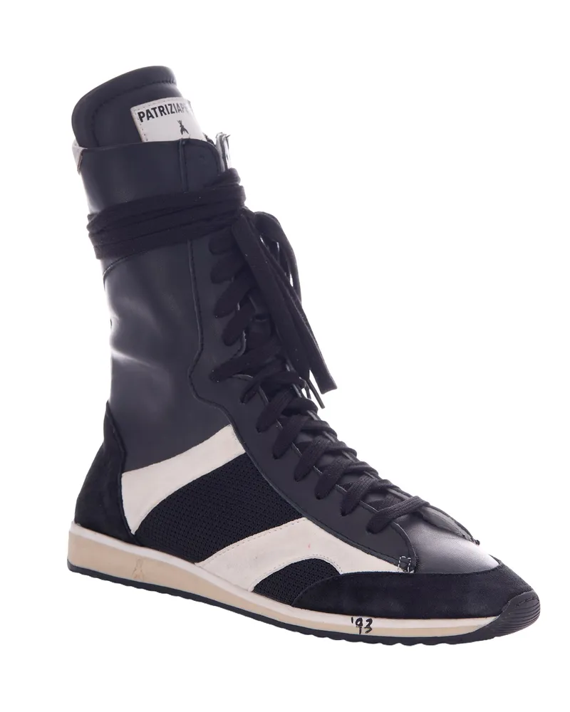 Patrizia Pepe Women's High-Top Sneakers Black-White Trainers Black/white Black