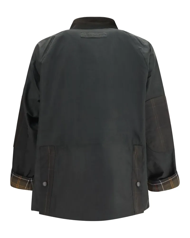Barbour Men's Icons Patch Bedale Waxed Jacket Sage Cotton Green