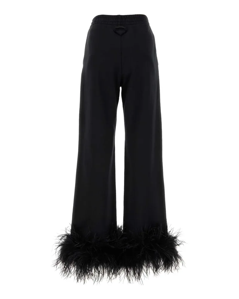 Prada Women's Black Cotton Joggers Nero Pantaloni Trousers Black