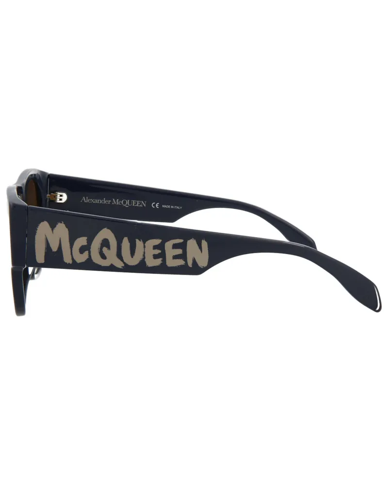 Alexander McQueen Preloved -  Mens 54 Mm Blue Sunglasses Am0328s-30011474-004 One Color Navy