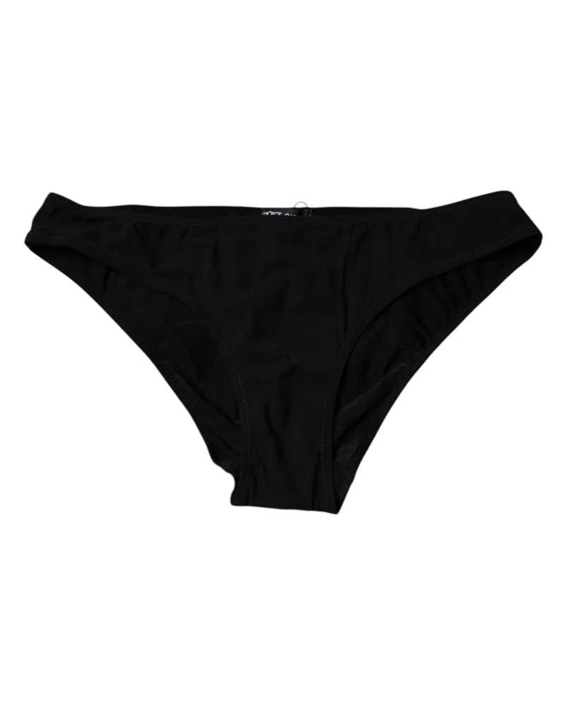 Dolce & Gabbana Women's Black Nylon Stretch Mid Waist Panty Underwear Elastane Clothing Black