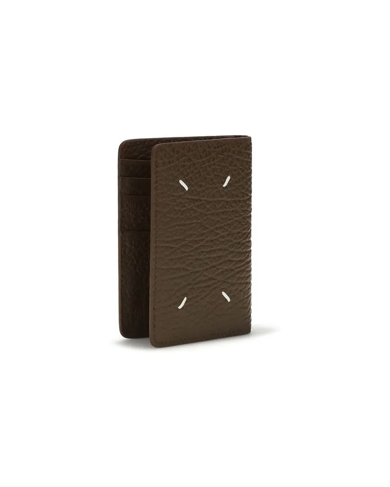 Maison Margiela Men's Brown Calf Leather Bos Taurus Wallet Brown