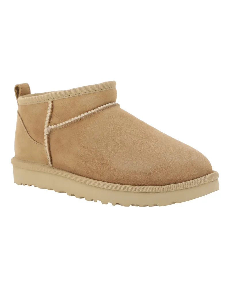 UGG Women's Classic Ultra Mini Boots Sand Upper: Suede; Sole: Rubber Sandal Beige