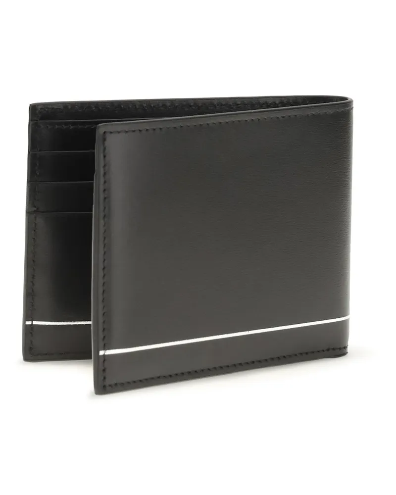 Ferragamo Men's Bifold Wallet Black Calf Leather Bos Taurus Black