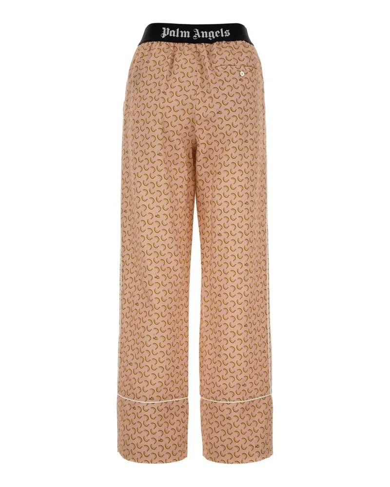 Palm Angels Pwca117s24fab003 3018 Pinkyellow Exterior: Linen Cotton Pantaloni Trousers Beige