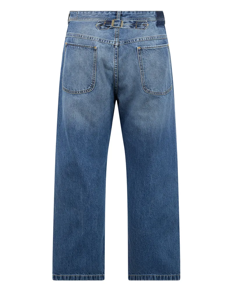 Maison Margiela Men's Straight Jeans Medium Blue Cotton Regular & Straight-Leg Blue
