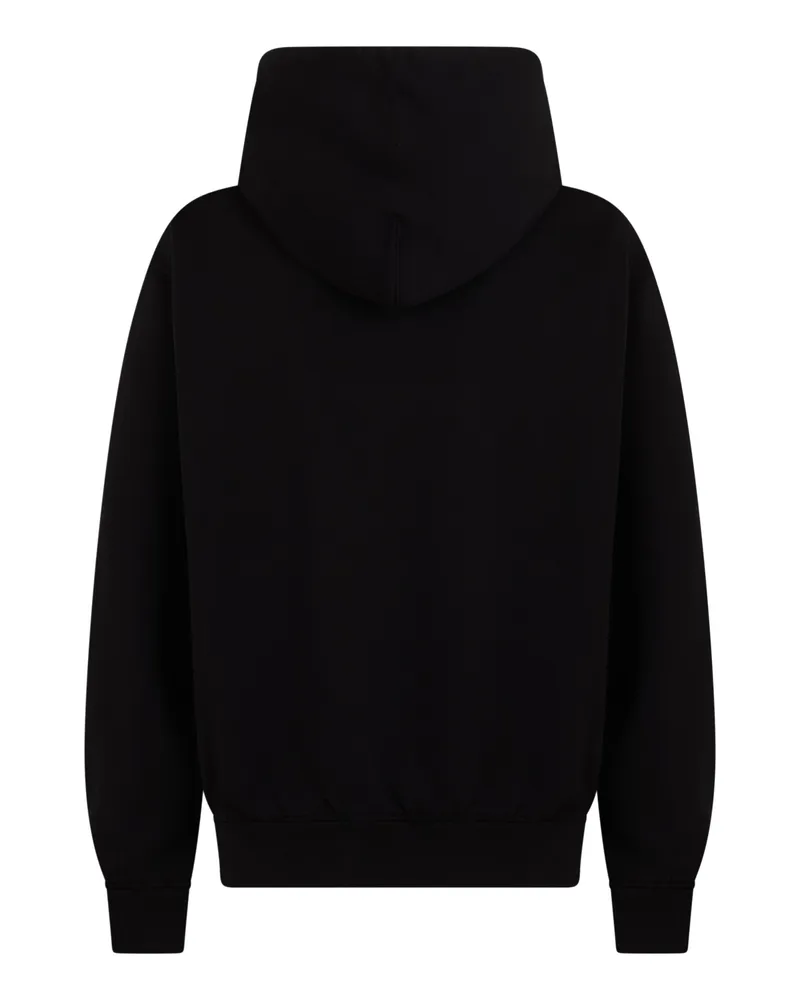 Dolce & Gabbana Men's Hoodie With Embroidered Logo Black Cotton Jumpers Sweater Black