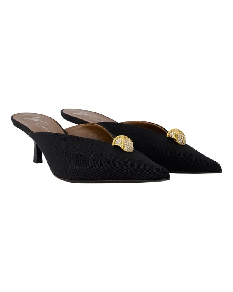 Giuseppe Zanotti Women's Gros Pumps -  Leather Black Calfskin Shoes Black