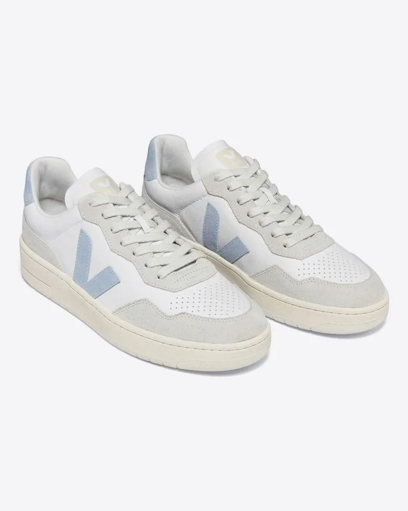 VEJA Organic Traced Leather Sneaker — White White
