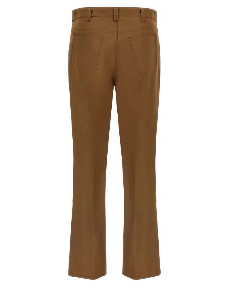 Marni Men's Brown Virgin Wool Casual Pants Brown