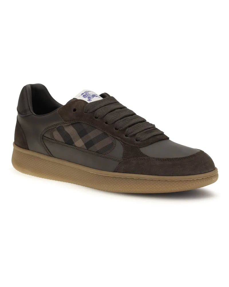 Burberry Terrace Check Sneakers — Brown Brown