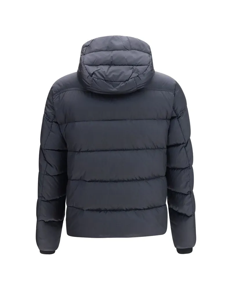 MOORER Men's Blue Polyamide Full-Length Jacket Clothing Blue