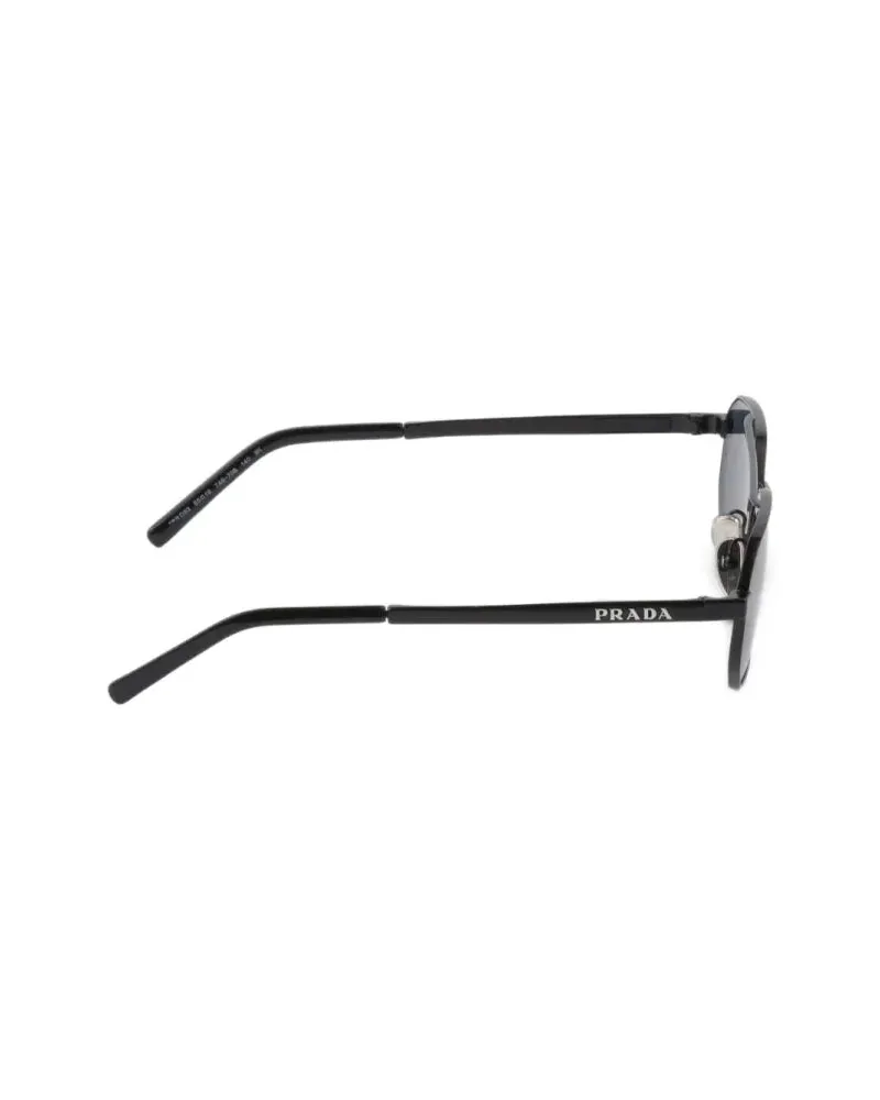Prada SPRD53C055E7AB Metal Rectangular Sunglasses — Gray Gray