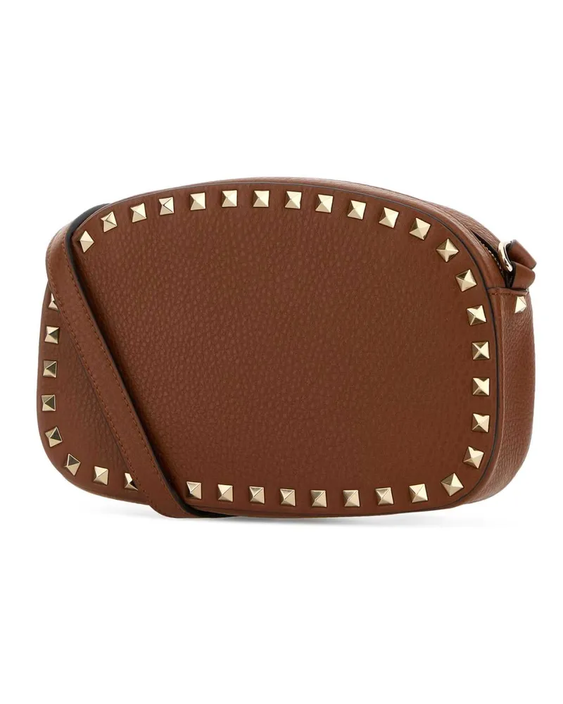 Valentino Garavani Women's Caramel Leather Rockstud Crossbody Bag Selleria Calf - Bos Taurus Borse A Mano Brown