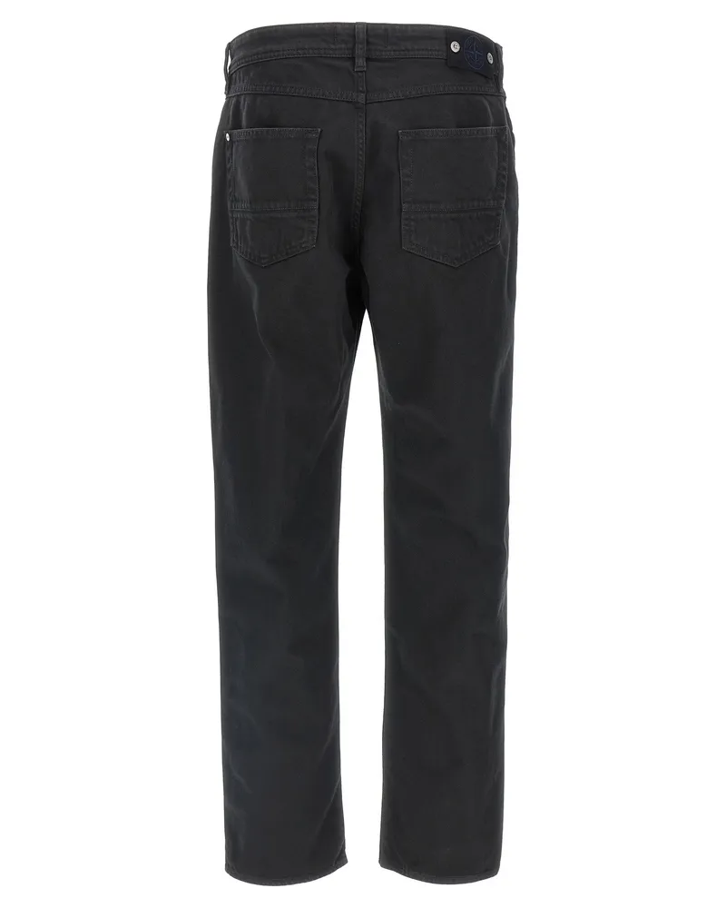 Stone Island Light Bull Denim Jeans — Black Black
